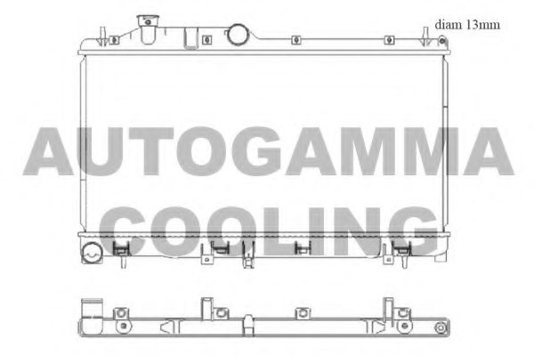 Радиатор, охлаждение двигателя AUTOGAMMA 105933