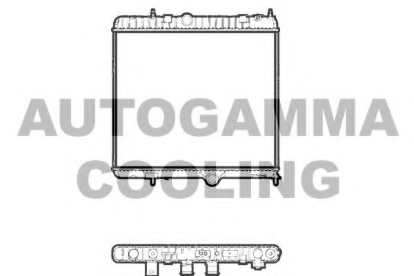 Радиатор, охлаждение двигателя AUTOGAMMA 107254