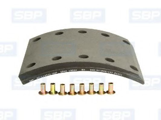 Комплект тормозных башмаков, барабанные тормоза SBP 07-L19032-N00