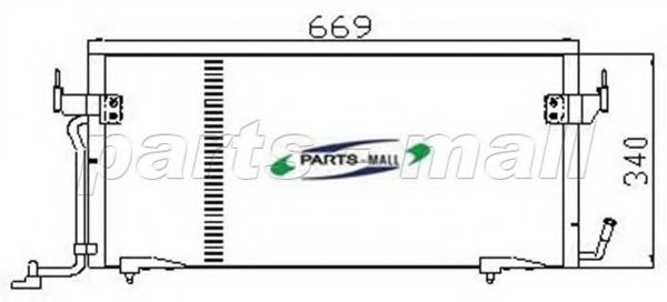 Конденсатор, кондиционер PARTS-MALL PXNCX-005Z