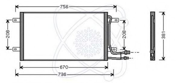 Конденсатор, кондиционер ELECTRO AUTO 30B0054