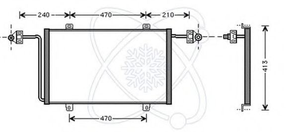 Конденсатор, кондиционер ELECTRO AUTO 30O0037