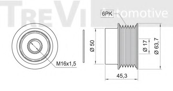 Механизм свободного хода генератора TREVI AUTOMOTIVE AP1132