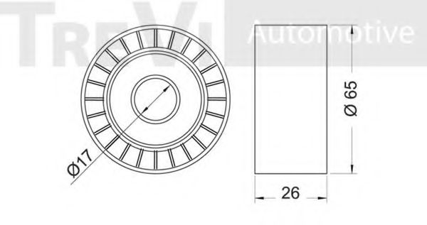 Паразитный / Ведущий ролик, зубчатый ремень BERTOLOTTI 62837