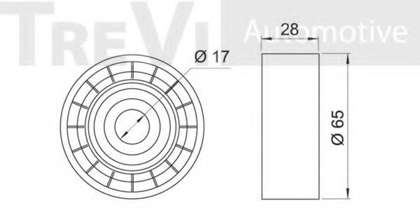 Паразитный / Ведущий ролик, зубчатый ремень BERTOLOTTI 56464