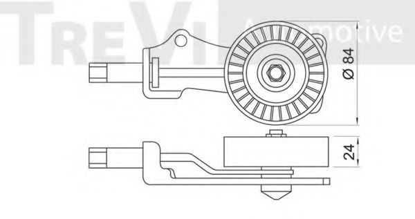 Натяжной ролик, поликлиновой  ремень FI. DI. FI11020