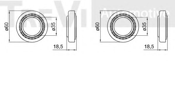Комплект подшипника ступицы колеса TREVI AUTOMOTIVE 30012