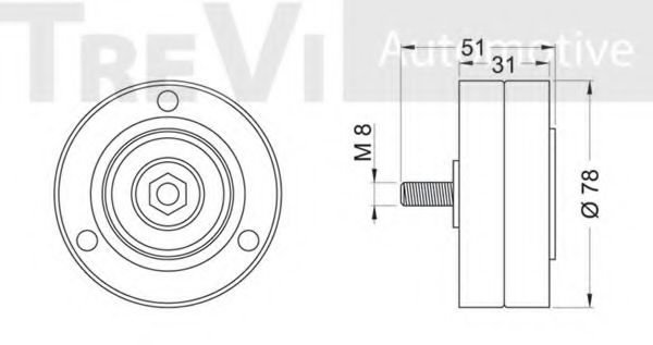 Паразитный / ведущий ролик, поликлиновой ремень BERTOLOTTI 18061