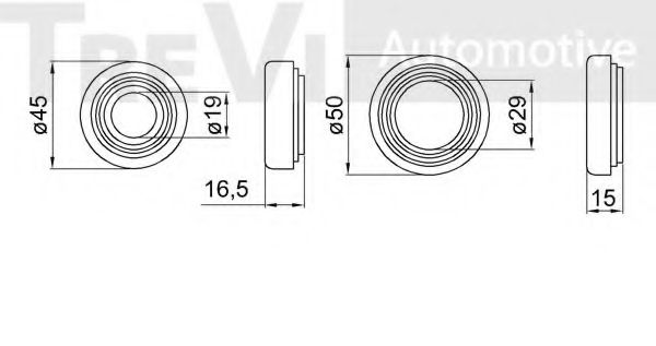 Комплект подшипника ступицы колеса TREVI AUTOMOTIVE 20622