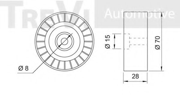 Паразитный / ведущий ролик, поликлиновой ремень BERTOLOTTI 11381