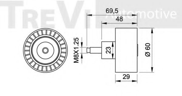 Паразитный / Ведущий ролик, зубчатый ремень BERTOLOTTI 57454