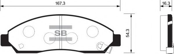 Комплект тормозных колодок, дисковый тормоз FI.BA FBP1408