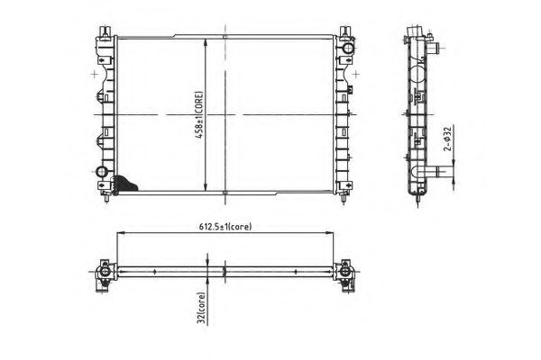 Радиатор, охлаждение двигателя AURADIA 103867