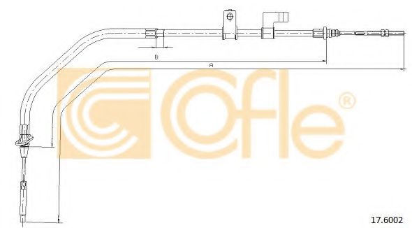 Трос, стояночная тормозная система COFLE 17.6002