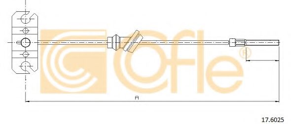 Трос, стояночная тормозная система COFLE 17.6025
