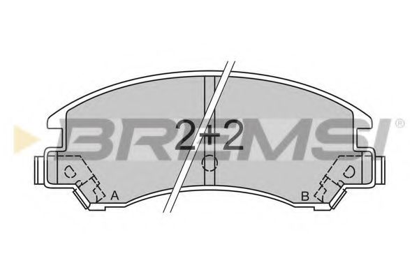Комплект тормозных колодок, дисковый тормоз BREMSI BP2358