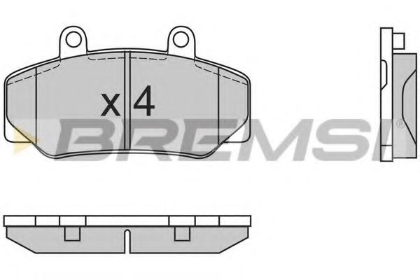 Комплект тормозных колодок, дисковый тормоз BREMSI BP2386