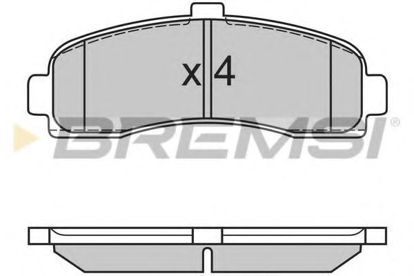 Комплект тормозных колодок, дисковый тормоз BREMSI BP2563