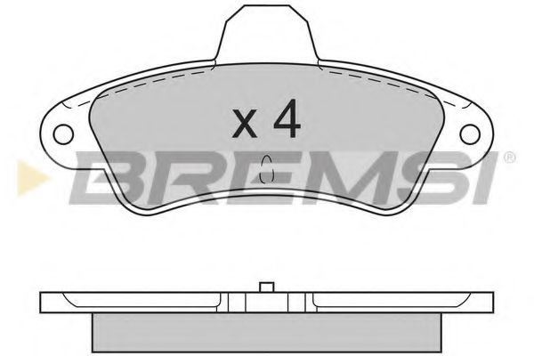 Комплект тормозных колодок, дисковый тормоз BREMSI BP2593