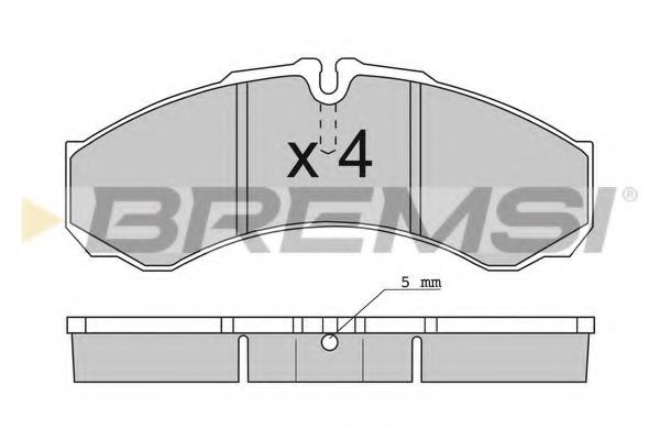 Комплект тормозных колодок, дисковый тормоз BREMSI BP2706