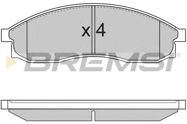 Комплект тормозных колодок, дисковый тормоз BREMSI BP2726