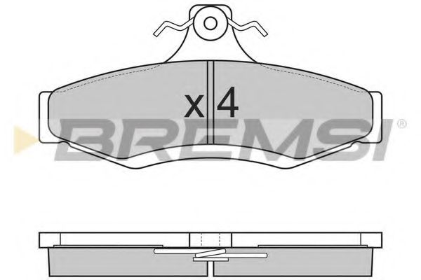 Комплект тормозных колодок, дисковый тормоз BREMSI BP2851