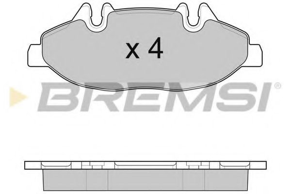 Комплект тормозных колодок, дисковый тормоз BREMSI BP3100