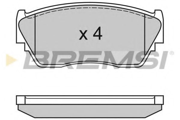 Комплект тормозных колодок, дисковый тормоз BREMSI BP3125