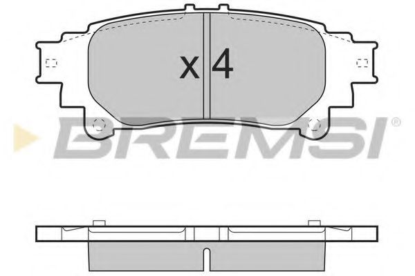 Комплект тормозных колодок, дисковый тормоз BREMSI BP3482