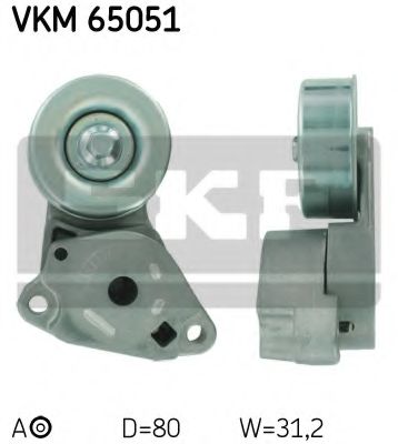 Натяжной ролик, поликлиновой  ремень SKF VKM 65051