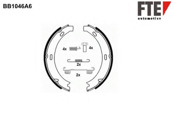 Комплект тормозных колодок, стояночная тормозная система FTE BB1046A6