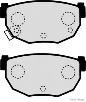 Комплект тормозных колодок, дисковый тормоз HERTH+BUSS JAKOPARTS J3611037