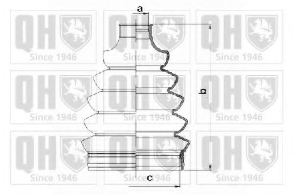 Комплект пылника, приводной вал QUINTON HAZELL QJB1069