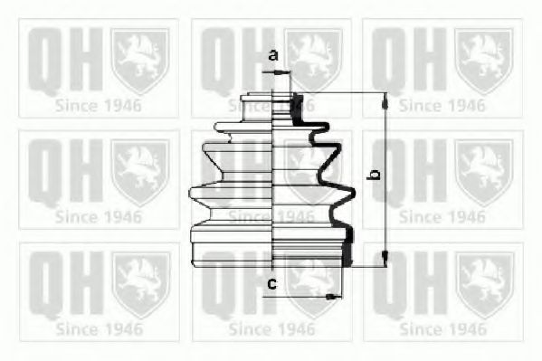 Комплект пылника, приводной вал QUINTON HAZELL QJB858