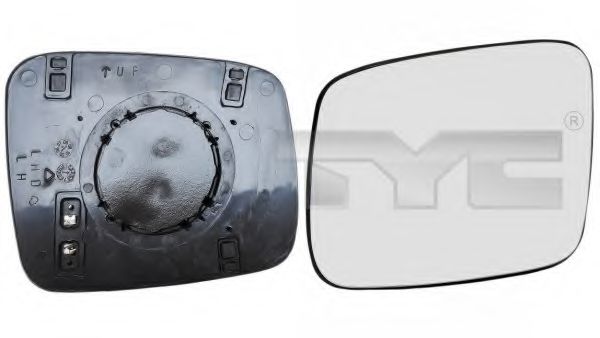 Зеркальное стекло, наружное зеркало TYC 337-0088-1
