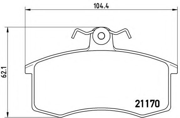 Комплект тормозных колодок, дисковый тормоз BREMBO P 41 003