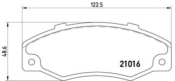 Комплект тормозных колодок, дисковый тормоз BREMBO P 68 016