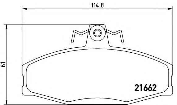 Комплект тормозных колодок, дисковый тормоз BREMBO P 85 022