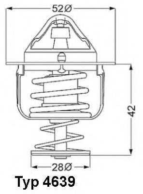 Термостат, охлаждающая жидкость WAHLER 4639.82D