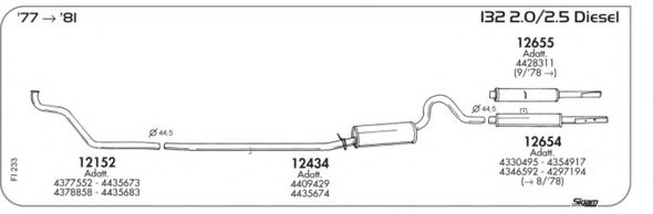 Система выпуска ОГ AKS DASIS SGFI233