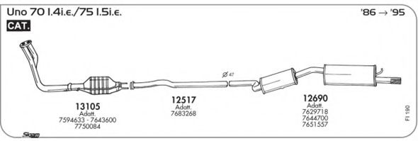 Система выпуска ОГ AKS DASIS SGFI190