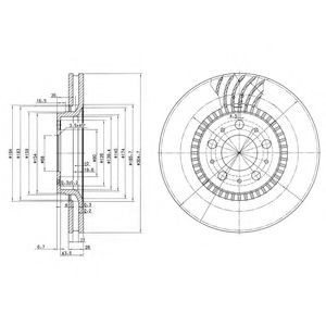 Тормозной диск DELPHI BG9514C
