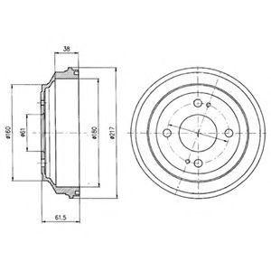 Тормозной барабан DELPHI BF204