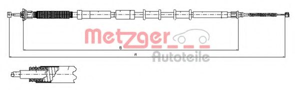 Трос, стояночная тормозная система METZGER 12.0719