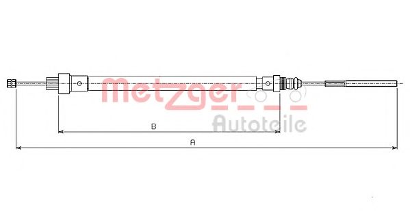 Трос, стояночная тормозная система METZGER 491.3