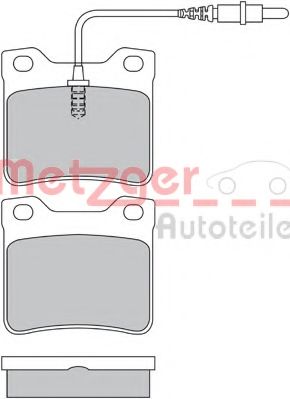 Комплект тормозных колодок, дисковый тормоз METZGER 1170336