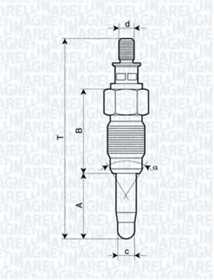 Свеча накаливания MAGNETI MARELLI 062900056304