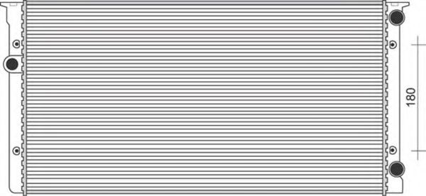Радиатор, охлаждение двигателя MAGNETI MARELLI 350213104400