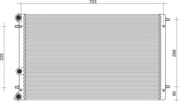 Радиатор, охлаждение двигателя MAGNETI MARELLI 350213105100