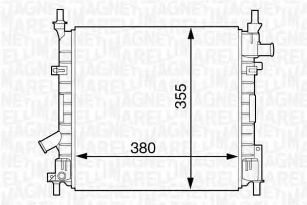 Радиатор, охлаждение двигателя MAGNETI MARELLI 350213124300